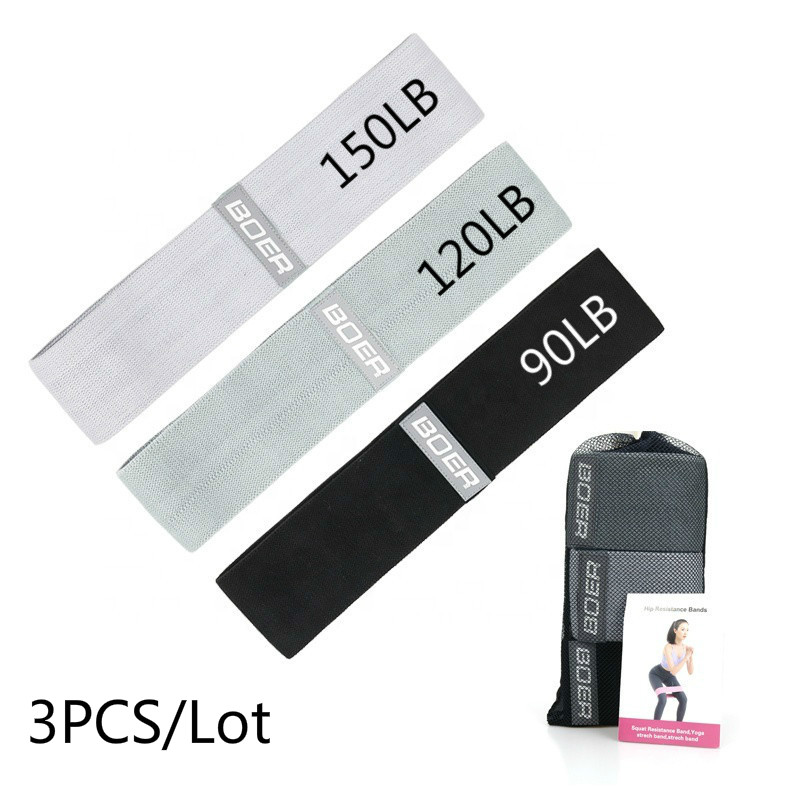 Home Gym Technogym - 3PCS Women Men Fabric Resistance Bands