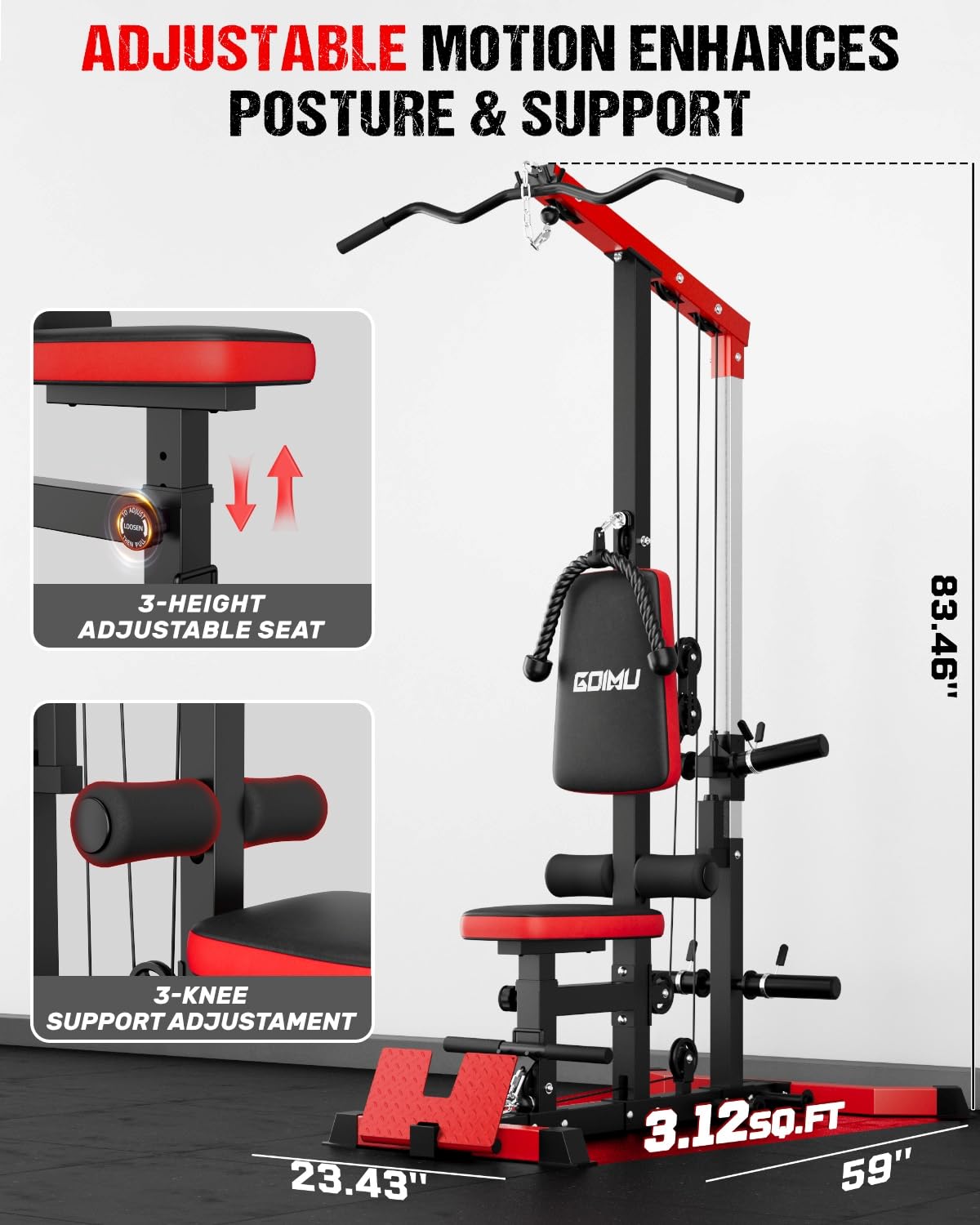 LAT Pulldown & Row Cable Machi - огляд і ціна Pulley Home Gym