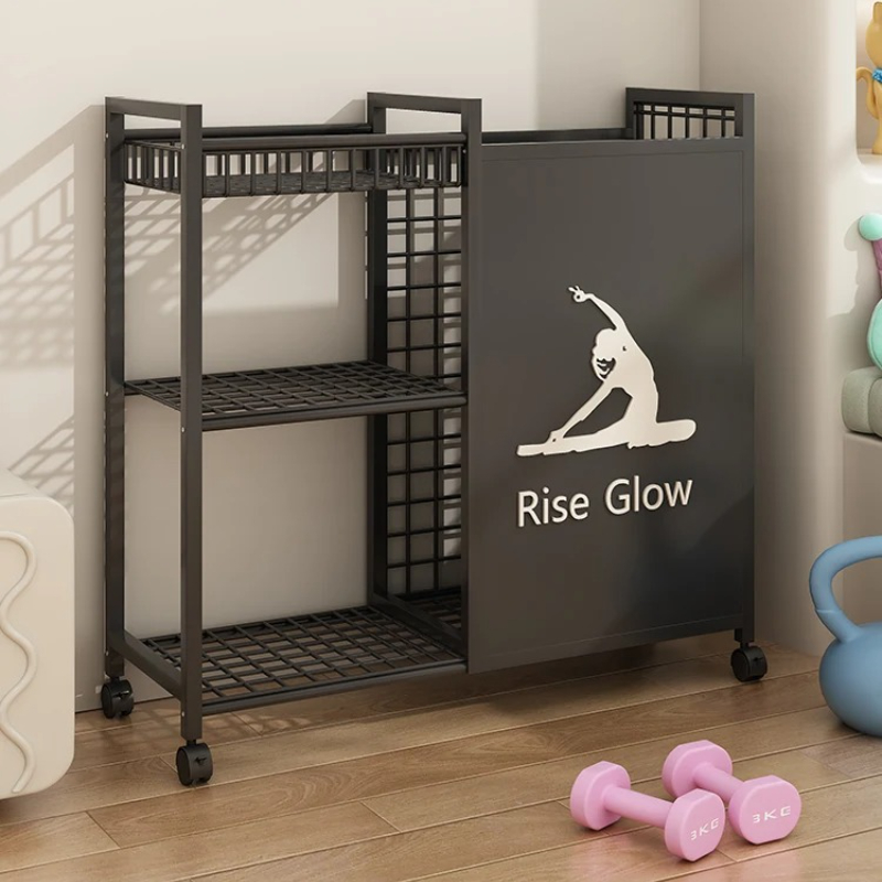 Mobile Fitness Cart with Wheel - огляд і ціна Home Gym Yoga Storage