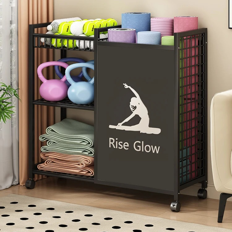 Mobile Fitness Cart with Wheel - огляд і ціна Home Gym Yoga Storage