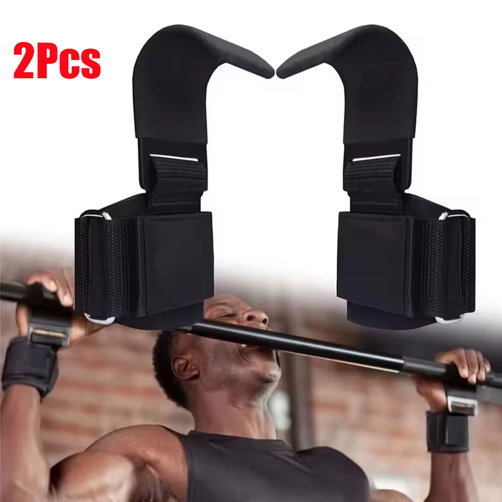 2Pcs Weight Lifting Hooks Non  - огляд і ціна Lifting Straps Wrist