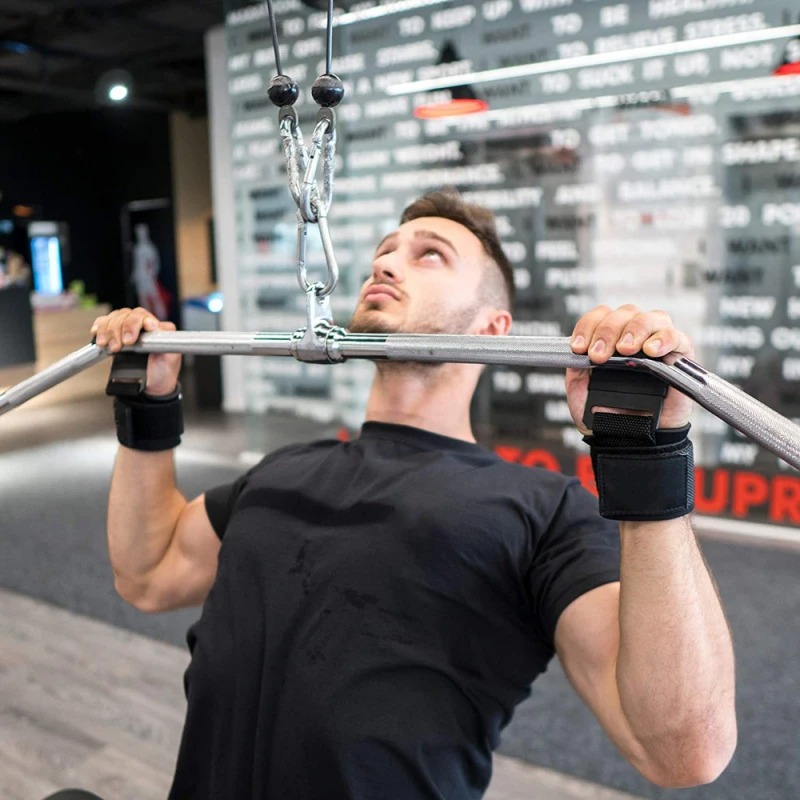 2Pcs Weight Lifting Hooks Non  - огляд і ціна Lifting Straps Wrist