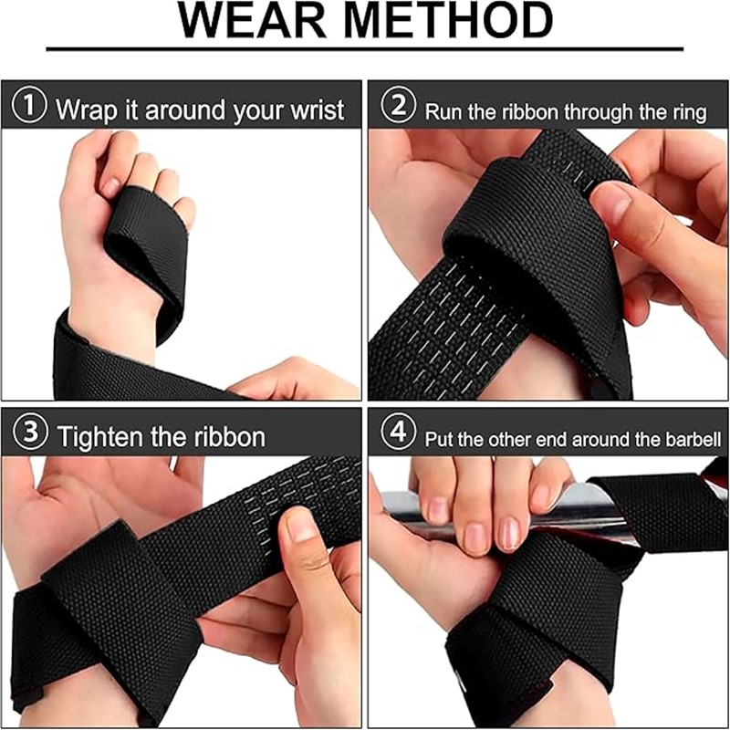 Weightlifting Wrist Straps Str - огляд і ціна Lifting Straps Wrist
