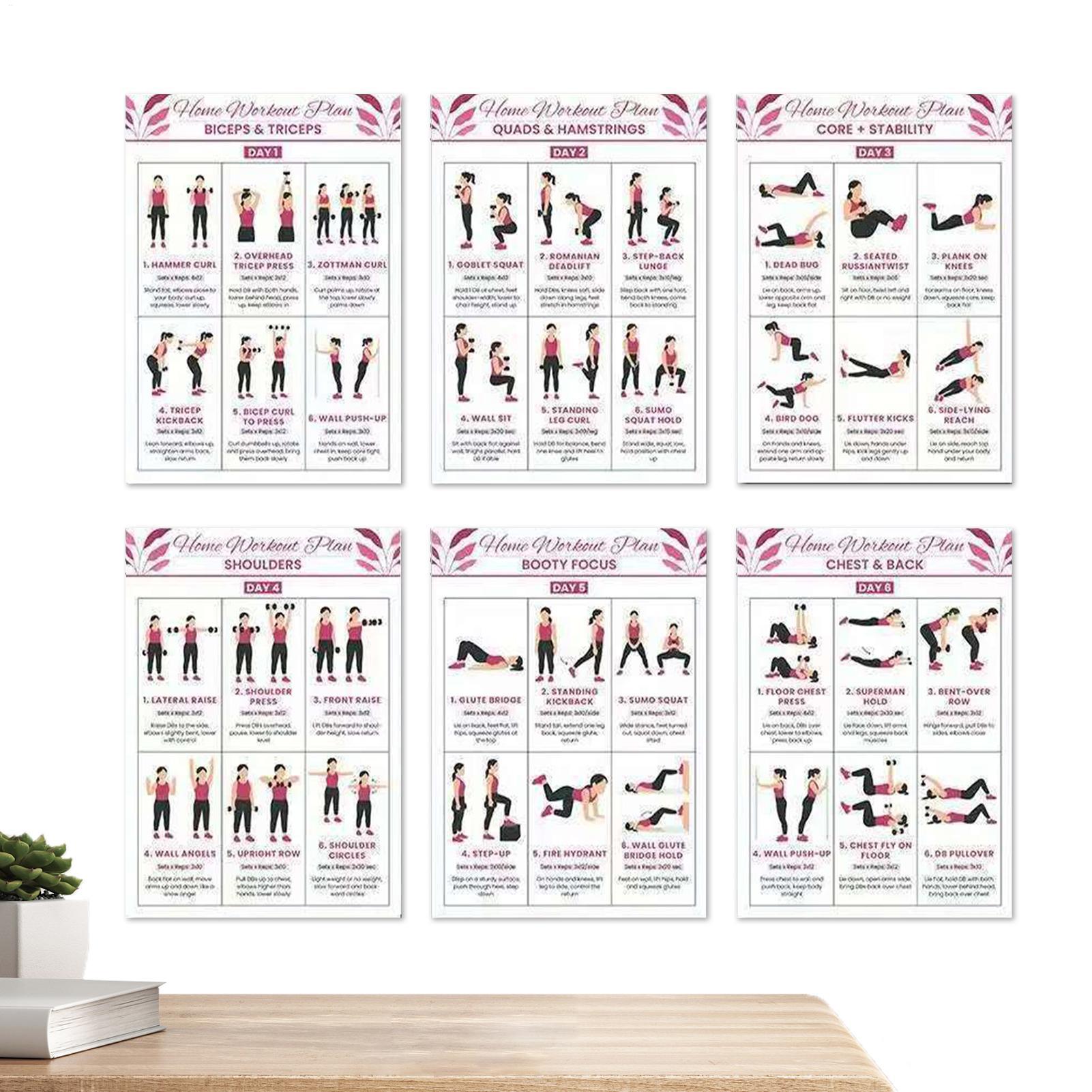 Workout Poster 6 Pieces Full B - огляд і ціна Home Gym Guide