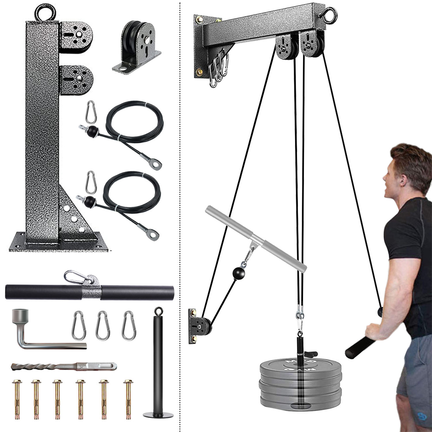 Fitness Wall Mounted Pulley Sy - огляд і ціна Pulley Home Gym