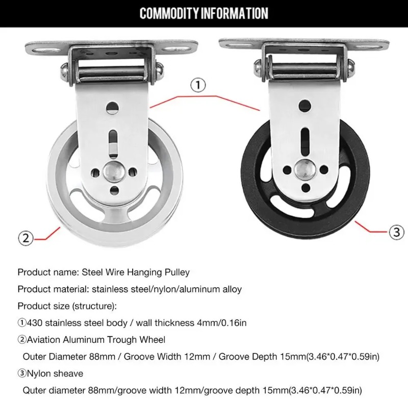 Mute Rotatable Stainless Steel - огляд і ціна Pulley Home Gym
